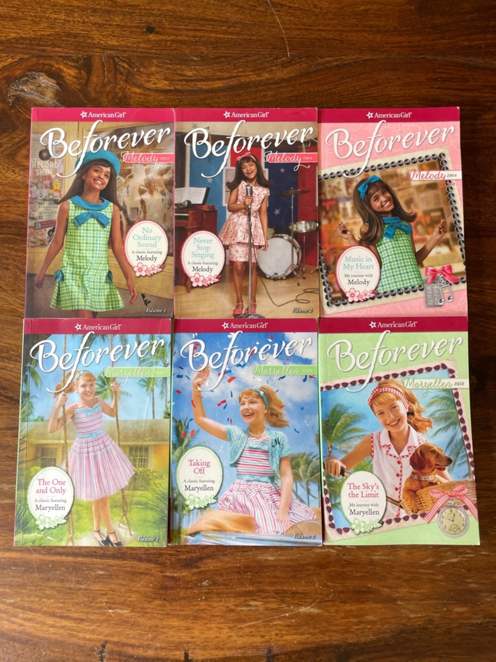 6 American Girl BEFOREVER Series Melody + Maryellen Softcover Books (Set of 6)